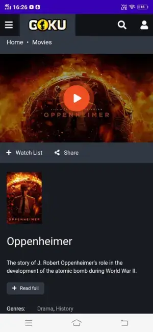 Watch Oppenheimer
